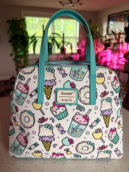 Loungefly Handbags - Loungefly x Sanrio Hello Kitty Sweet Treats Dome Satchel Crossbody Bag EUC